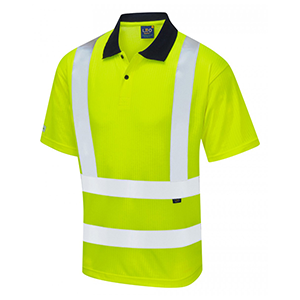 PO1Y - CROYDE YELLOW HI VIS POLO SHIRT S