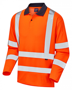 Swimbridge ISO 20471 Class 3 Comfort EcoViz®PB Sleeved Polo Shirt Orange Orange Small