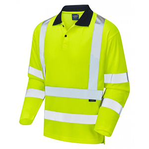 Swimbridge ISO 20471 Class 3 Comfort EcoViz®PB Sleeved Polo Shirt Orange Yellow  XX Large