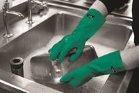 Latex rubber household glove
