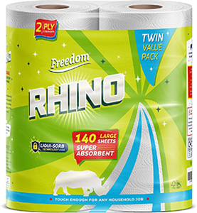 RHINO KITCHEN ROLL WHITE 2PLY 10M (24)