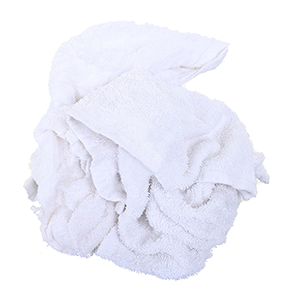 8kg WHITE TOWELLING FLANNEL RAG (PIECES)