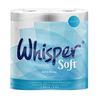 WSOFT2 WHISPER TOILET ROLL 2PLY (40)