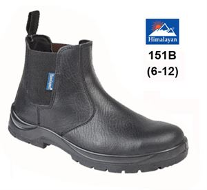 Black Leather Dealer Safety Boot