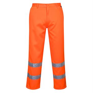 Hi-Vis Poly-cotton Trouser Orange Small